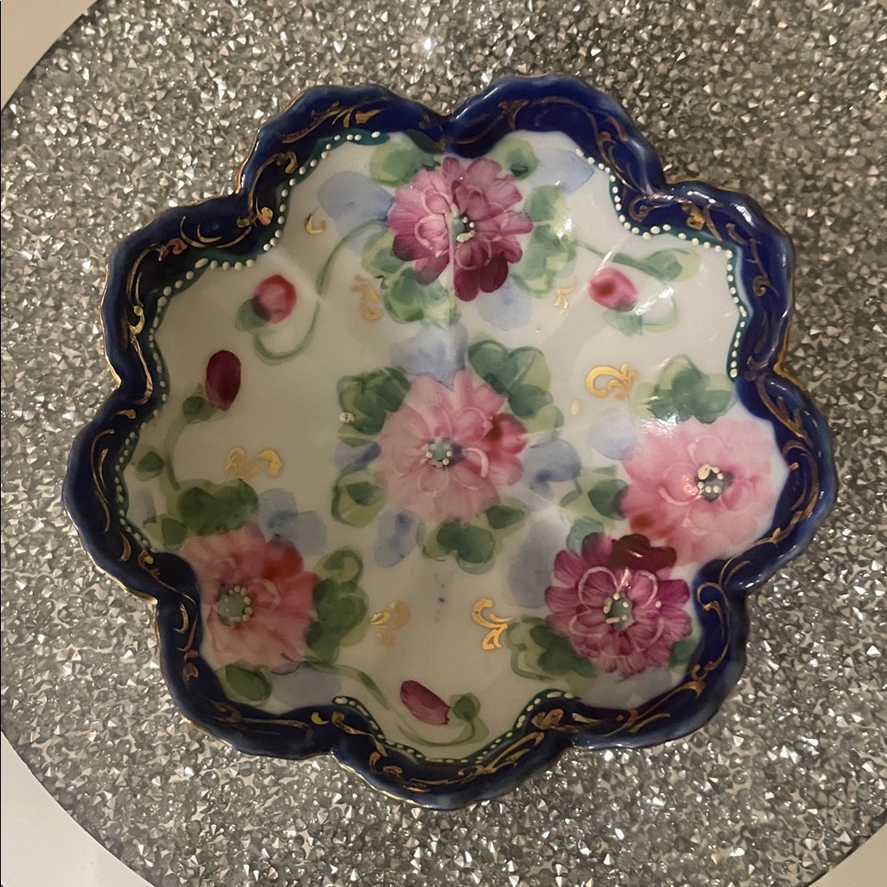 Vintage LOTUS FlowerJapanese Ceramic BOWLS(5) - Picture 6 of 12